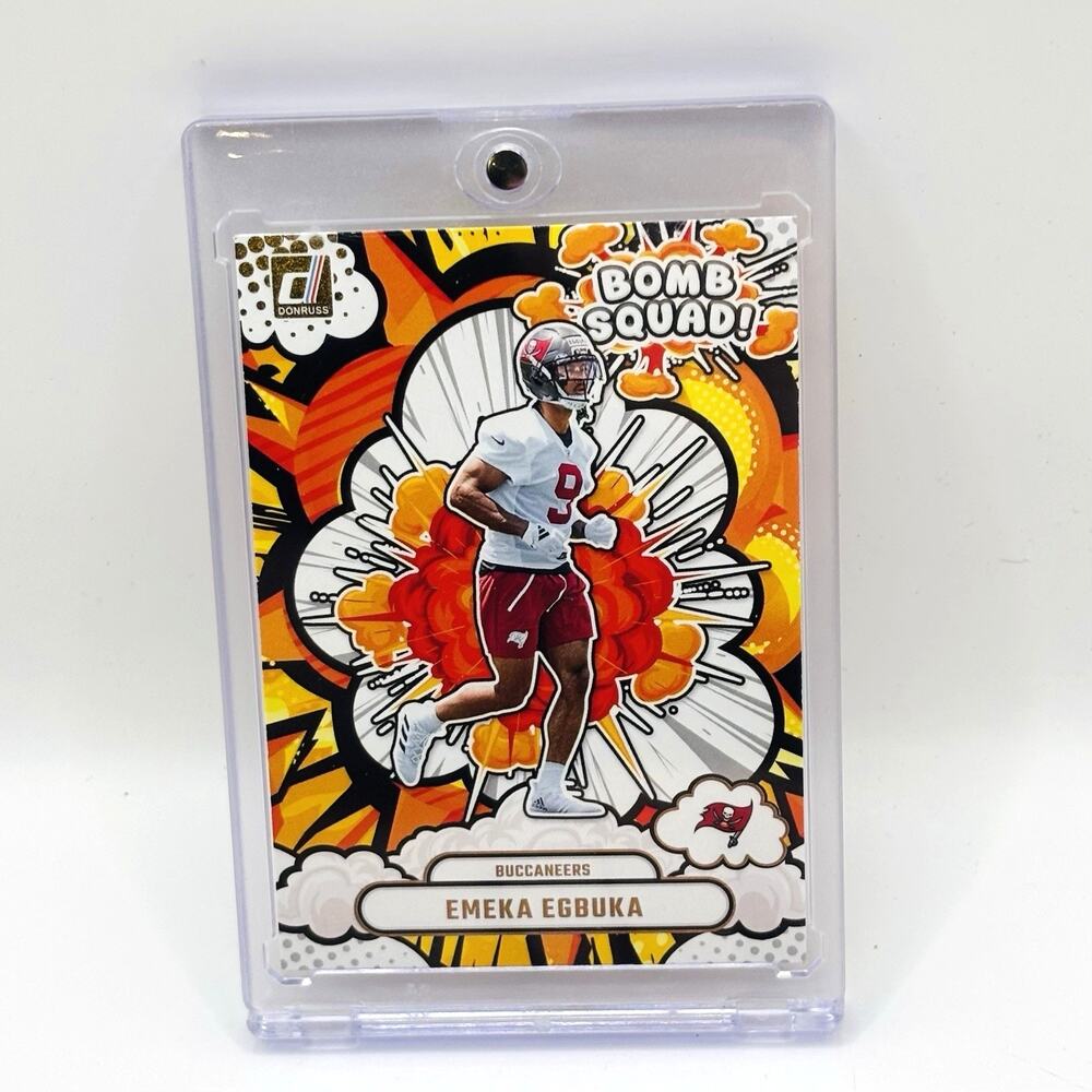 2025 Panini Donruss Emeka Egbuka RC #BS-EEA Bomb Squad Tampa Bay Buccaneers